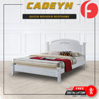 Cadeyn Wooden Bedframe Solid Wood With Plywood Base Queen Size - w/ Mattress Option