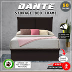 Dante 16" Depth Storage Bedframe w/ Mattress - PetFriendly Scratch Resistant - All Sizes