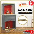 Easton Oriental Altar Table with Top Altar Cabinet Fire Resistant Altar Cabinet