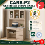 Keeth Study Table CARB-P2 Certified Board Writing Table with Drawer w/ Lock in 4 Colours