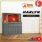 Harlyn Oriental Altar Table with Top Altar Cabinet Fire Resistant Laminated Board