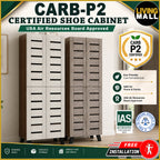 KYLEE 4 Doors Tall Shoe Cabinet Carb-P2 Certified With Air Ventilation Free Installation