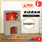 Kieran Oriental Altar Table with Top Altar Cabinet Fire Resistant Altar Cabinet