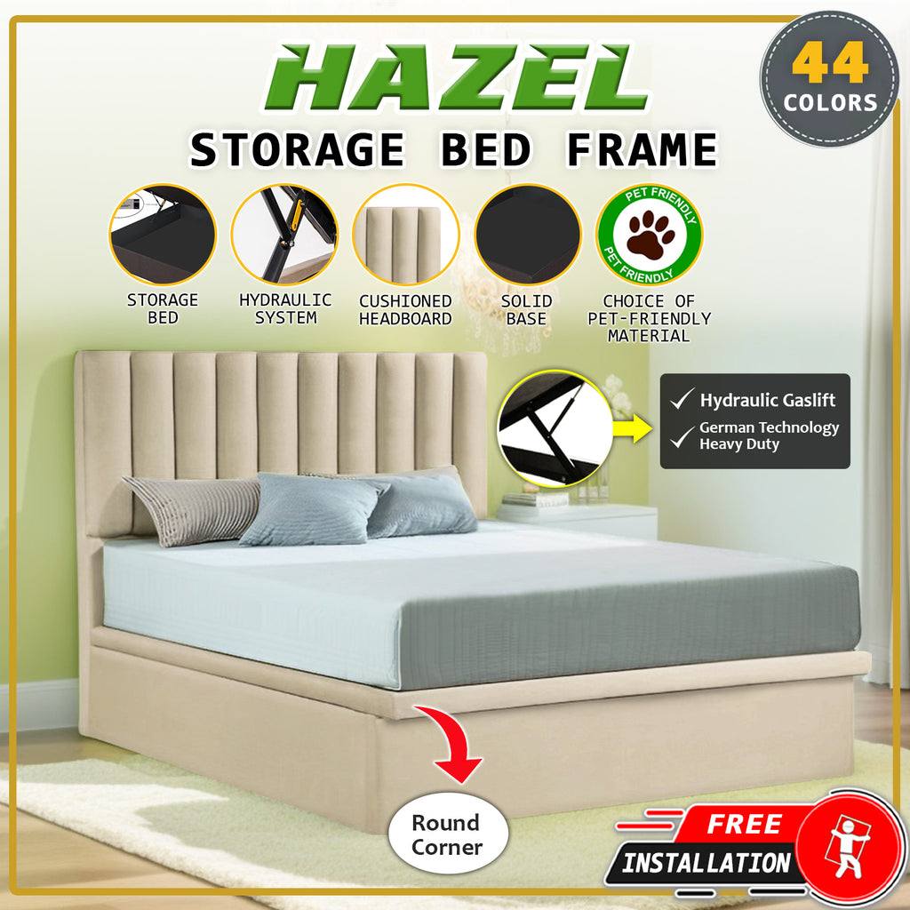 Hazel 16" SBD Lift Up Storage Bedframe - Pet-Friendly Option / Mattress Option