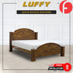 Luffy Wooden Bedframe Solid Wood With Plywood Base Queen Size - w/ Mattress Option