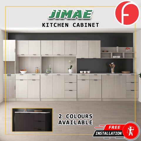 Image of Jimae Series Modular Kitchen Cabinet with Hanging Cabinet in 2 Colours (Model F)