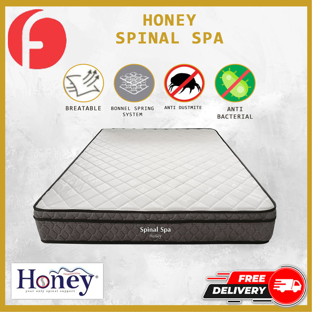 Spring Spine Honey Spinal Spa Firm Posture Support 9inch Spring Mattress. All Size ...