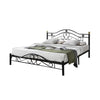Leemi King Size Metal Bed Frame in Black Colour with Mattress Option