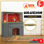 Vaughn Oriental Altar Table with Top Altar Cabinet Fire Resistant Laminated Board