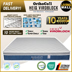 Orthocoil HEIQ Viroblock Anti Bacterial Mattress Pocket Spring - All Sizes Available