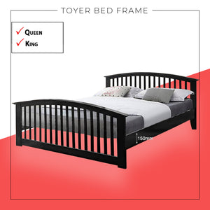 Troyer Solid Wooden Bed Frame with Mattress Options