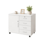 KIERA File Cabinet Office with Lock Pedestal Mobile Storage Cabinet with Wheels 3 Colours