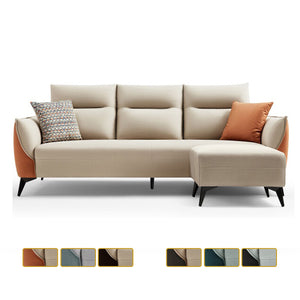 Saffy Fabric 3-Seater / 4-Seater Sofa with Ottoman in 6 Colours