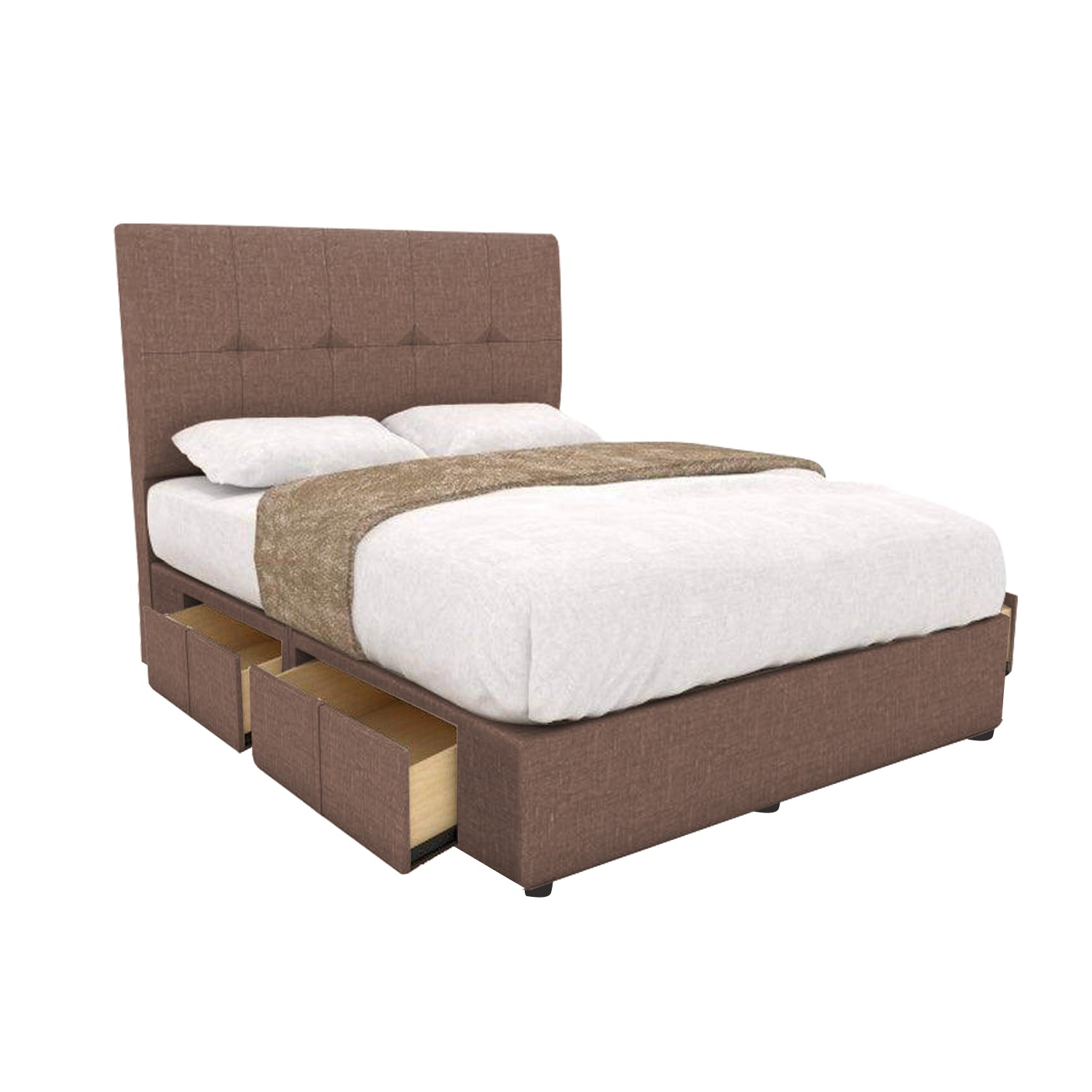 Clara Drawer Bedframe Storage Bed All Sizes - Pet-Friendly Option / Mattress Option