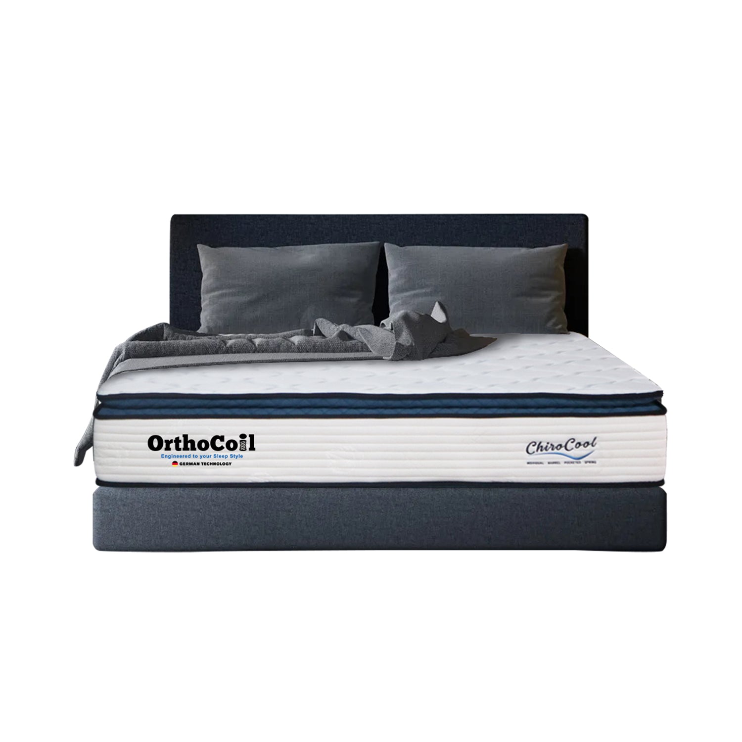 OrthoCoil Silva Divan Platform Bed Frame  - With Mattress Add-On Option - All Sizes Available