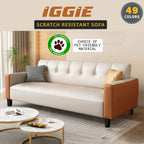 Iggie 2-Seater/3-Seater Back Support Sofa - w/ PetFriendly Scratch-Resistant Option