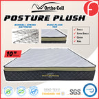 Orthocoil 10" Posture Plush Euro Top Mattress Bonnell Spring Mattress - All Size
