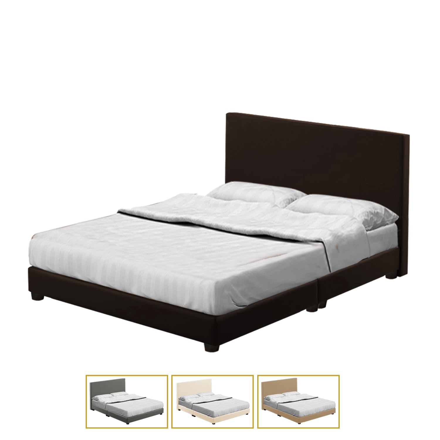 Gonzo Divan Bed Frame Fabric / Faux Leather Colour Options - All Sizes Available