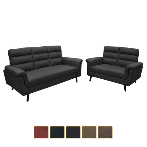 Image of Quinn 1/ 2/ 3 Seater Half Genuine Cowhide Leather Sofa in 5 Colours