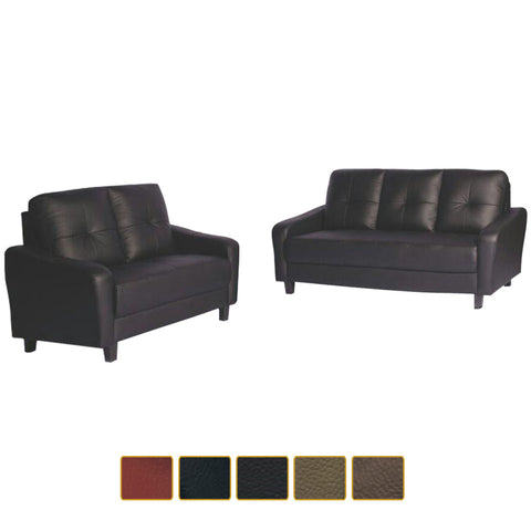 Image of Esther 1/ 2/ 3 Seater Half Genuine Cowhide Leather Sofa in 6 Colours