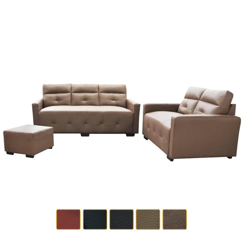 Image of Emersy 1/ 2/ 3 Seater Half Genuine Cowhide Leather Sofa in 5 Colours