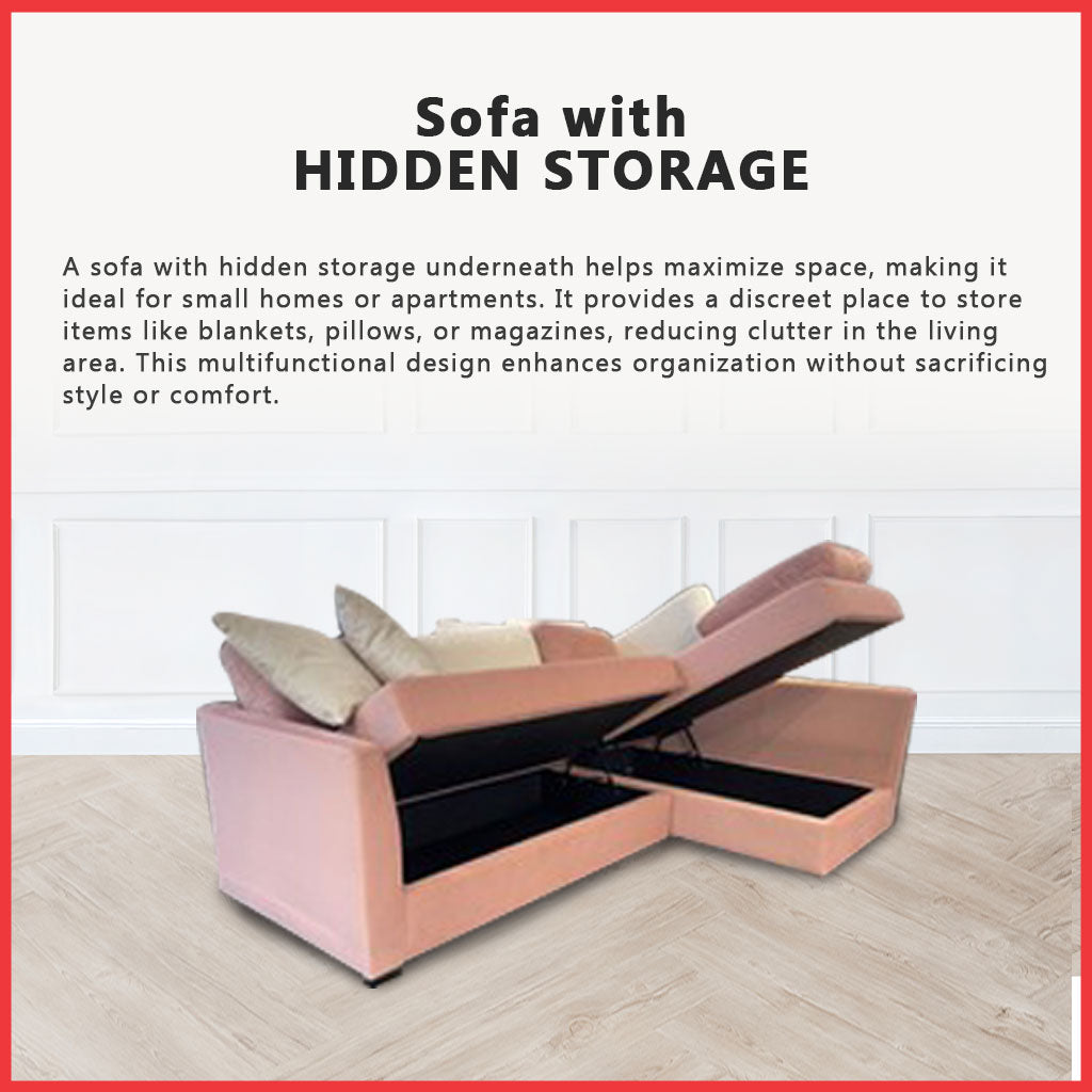 Orson 3-Seater L-Shaped Sofa with Storage High Density Foam w/ PetFriendly Options
