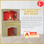 Mikayla Oriental Altar Table with Top Altar Cabinet Fire Resistant Altar Cabinet