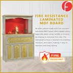 Dakota Oriental Altar Table with Top Altar Cabinet Fire Resistant Altar Cabinet