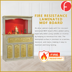 Jessi Oriental Altar Table with Top Altar Cabinet Fire Resistant Altar Cabinet
