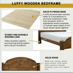 Luffy Wooden Bedframe Solid Wood With Plywood Base Queen Size - w/ Mattress Option