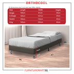 OrthoCoil Divan Bed Frame Pet Friendly Scratch-Resistant Fabric With Mattress Add-On Options