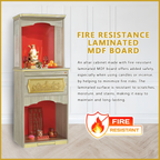 Lisha Oriental Altar Table with Top Altar Cabinet Fire Resistant Altar Cabinet