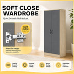 Florence CARB-P2 Certified Board 1-5 Doors Tall Wardrobe with Drawers and Top Cabinet