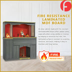 Yehuda Oriental Altar Table with Top Altar Cabinet Fire Resistant Laminated Board