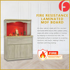 Callum Oriental Altar Table with Top Altar Cabinet Fire Resistant Altar Cabinet