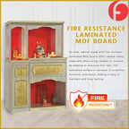 Gavyn Oriental Altar Table with Top Altar Cabinet Fire Resistant Altar Cabinet