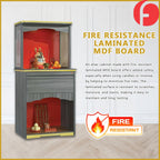 Xavier Oriental Altar Table with Top Altar Cabinet Fire Resistant Altar Cabinet