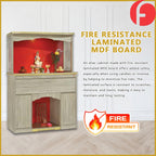 Wyatt Oriental Altar Table with Top Altar Cabinet Fire Resistant Altar Cabinet
