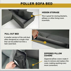 Potter 3-Seater Sofa / Sofa Bed Storage High Density Foam Cushion w/ PetFriendly Options