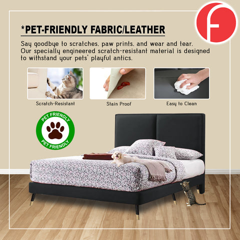 Image of Newlin Divan Bed Frame w/ Mattress - PetFriendly Scratch Resistant Material -All Sizes