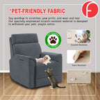 Relazo Single Electric Swivel Recliner Sofa w/ USB Type-C Charging Port PetFriendly (Model B)