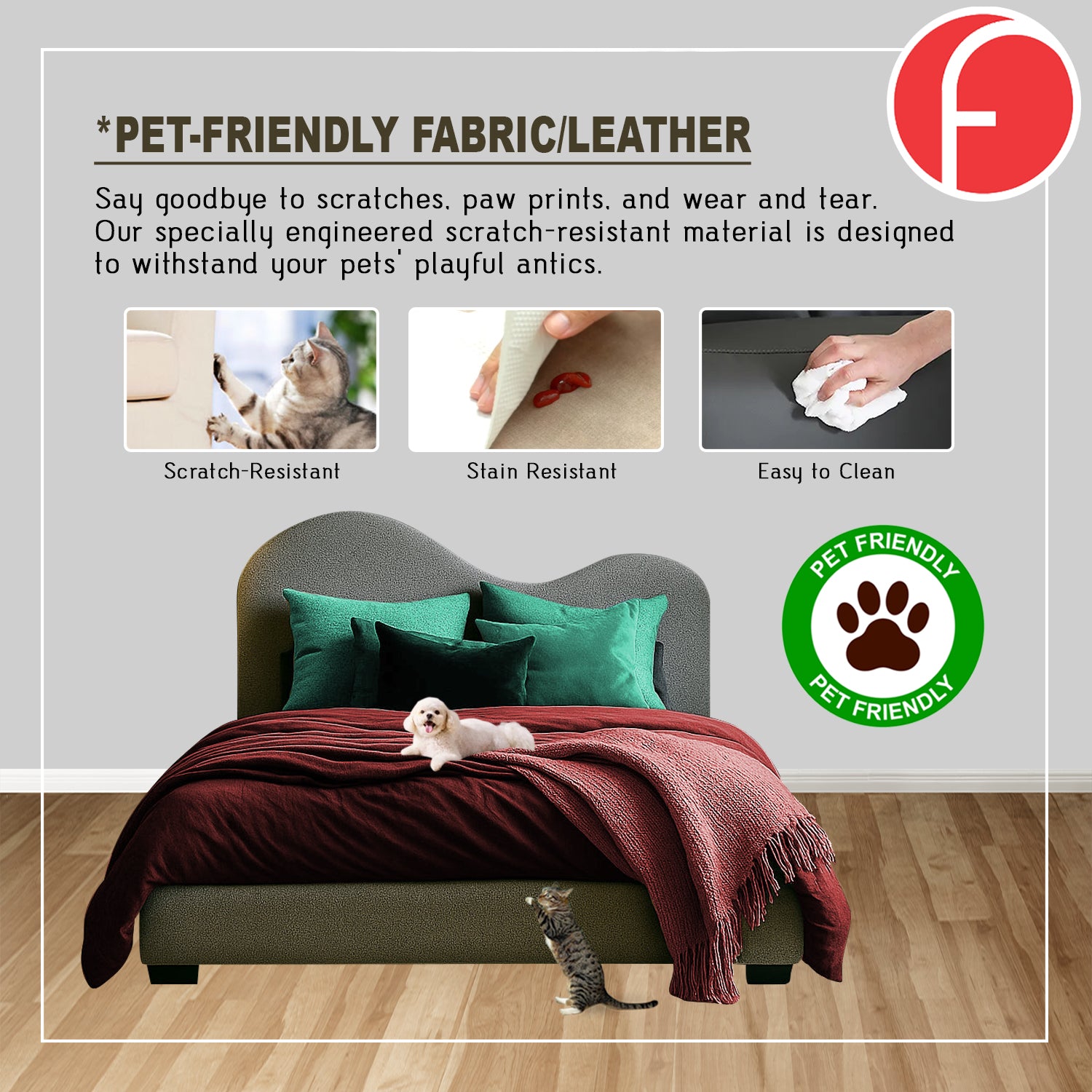 Namel Divan BedFrame with PetFriendly Scratch Resist Option - With Mattress All Sizes