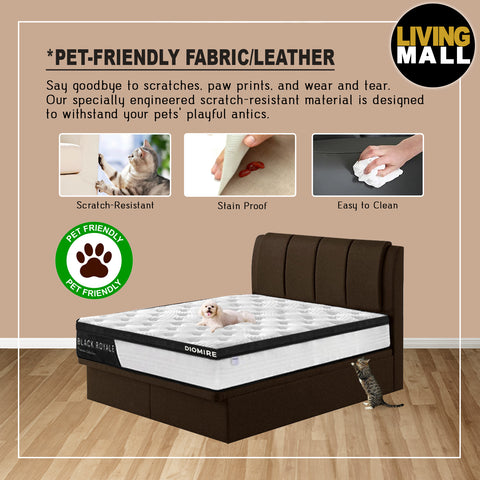 Image of Elizza Storage Bed Frame SBD 16" Pet-Friendly In 47 Colors / With Mattress Option