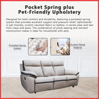 Sally Manual/Electric Recliner 2-Seater/3-Seater Sofa - w/ PetFriendly Fabric/Leather