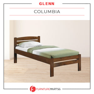 Glenn Single Size Solid Rubberwood Bed Frame Flat Plywood Base w/ Mattress Option
