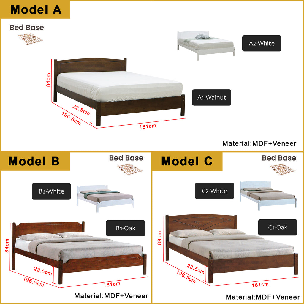 Britton Wooden Bedframe Collection Solid Wood - Queen Size with Mattress Option