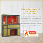 Ozai Oriental Altar Table with Top Altar Cabinet Fire Resistant Altar Cabinet