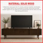 VENTI TV Console Cabinet Made with Solid Wood with Drawers & Compartment - 2 Colours