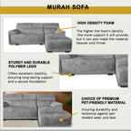Murah L-Shaped Sofa in 48 Colour - w/ PetFriendly Options