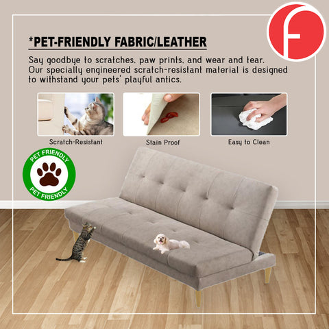 Image of Vine 3-Seater Sofa Bed High Density Foam Cushion w/ PetFriendly Options